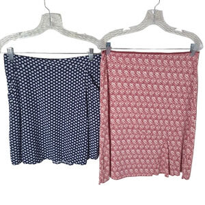 Old Navy Y2K style skirts ditsy floral set of 2 size Medium Red Blue